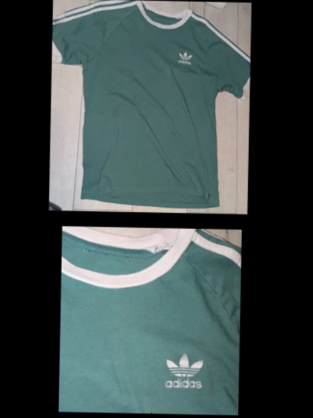 adidas 3-Stripes Green T-Shirt Mens Sz M